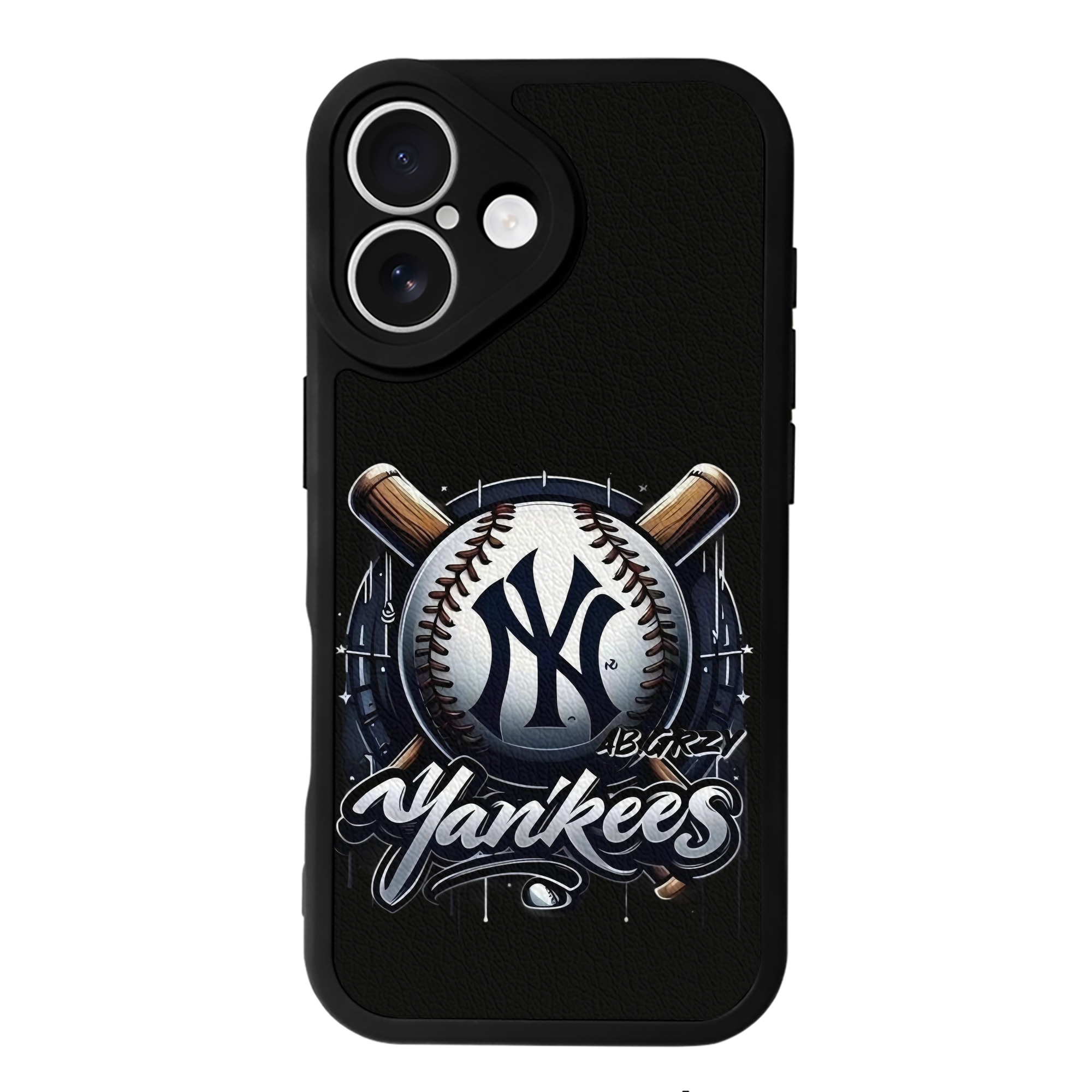 New York Yankees Baseball IPhone 16 Silicone Leather Case – UV Print, Lambskin Texture – Perfect Fit, Wireless Charging Compatible, Scratch Resistant, Precise Cutouts – Stylish Protection For IPhone 16